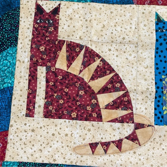 Handmade Quilted Cat Panel - Picture 2 of 11